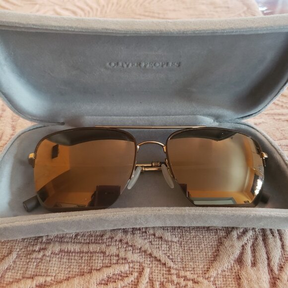 Oliver Peoples R-2 Aviator Sunglasses Roger Federer Collection Handmade in Italy main image 4